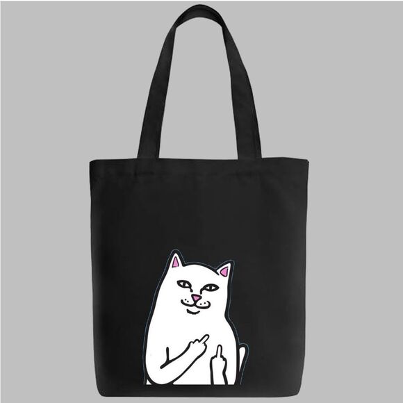 Rip N Dip Black Cat Tote Bag-heavy canvas - Picture 1 of 9